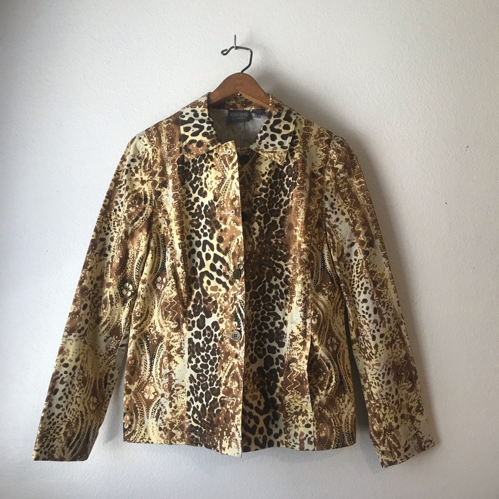 Leopard print blazer